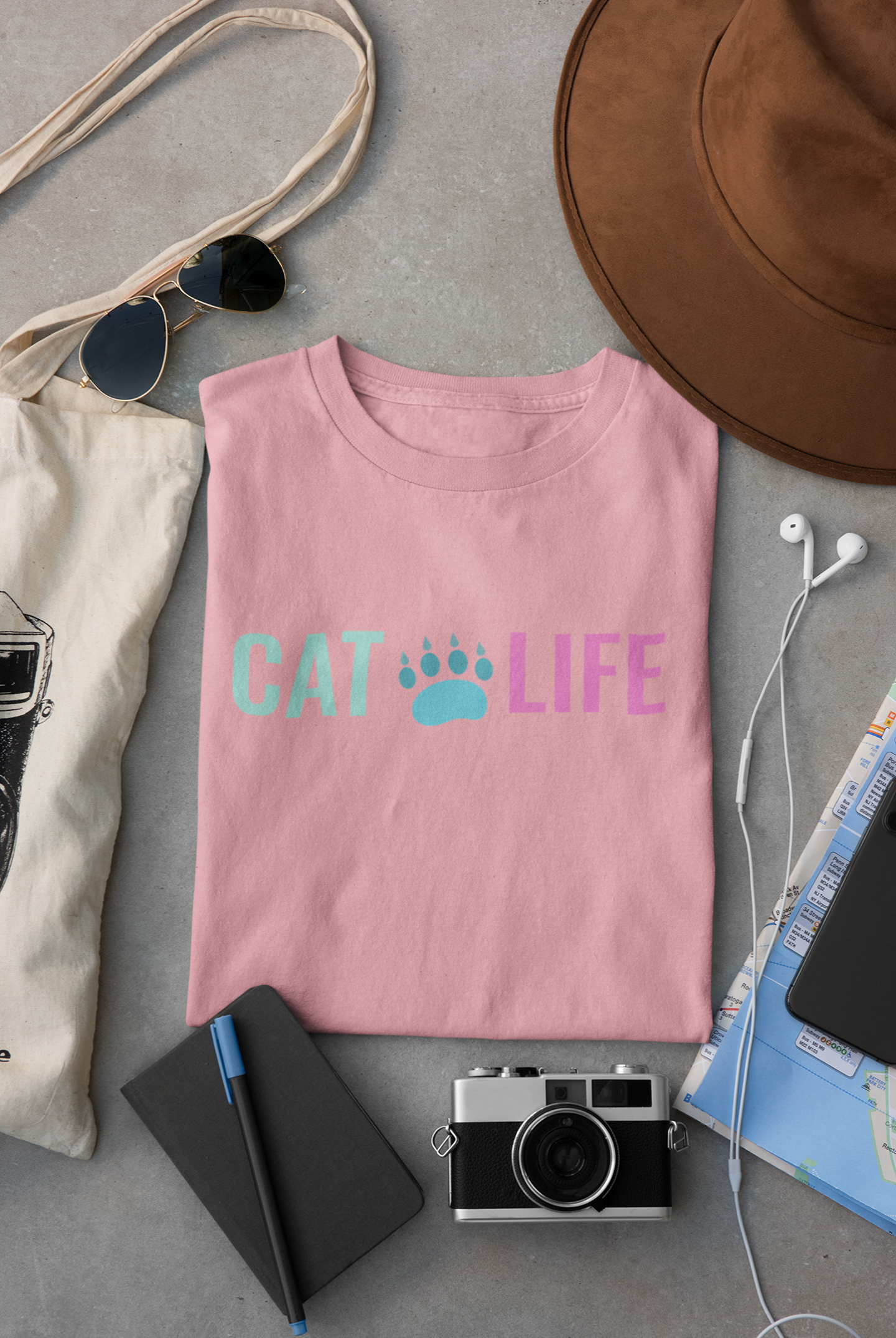 Cat Life (White, Black, Pink Mauve)