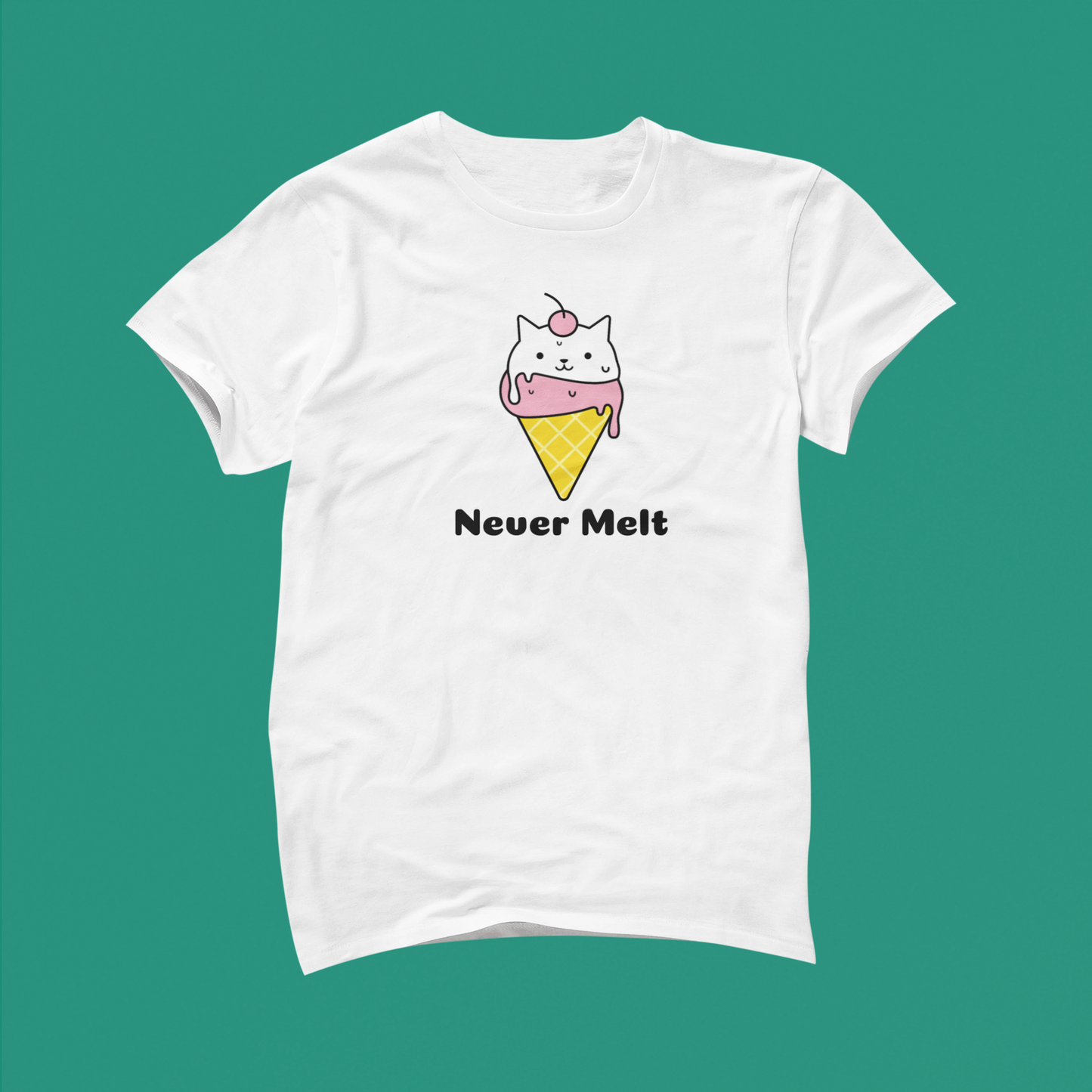 Ice Cream Cat Melting T Shirt