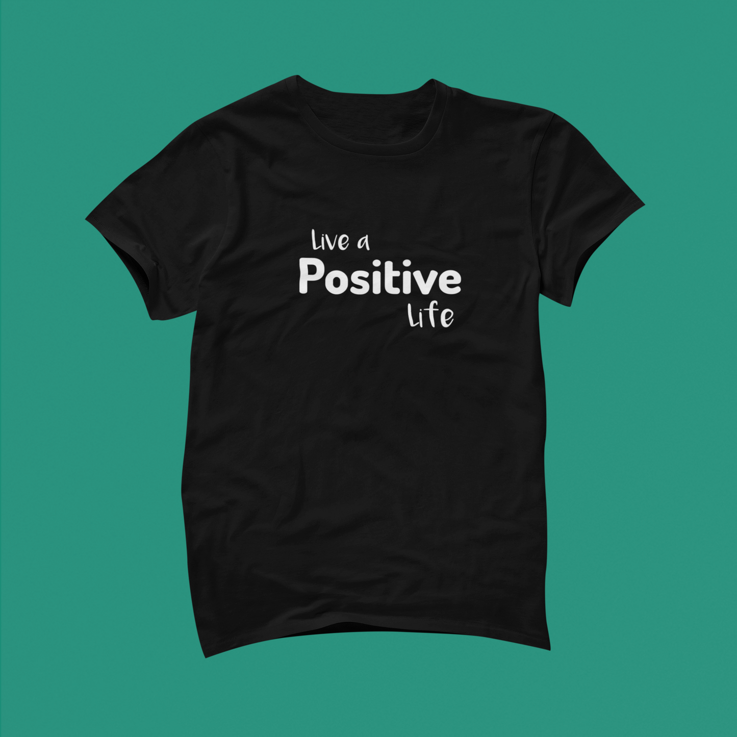 Live a Positive Life (Black, Pink)