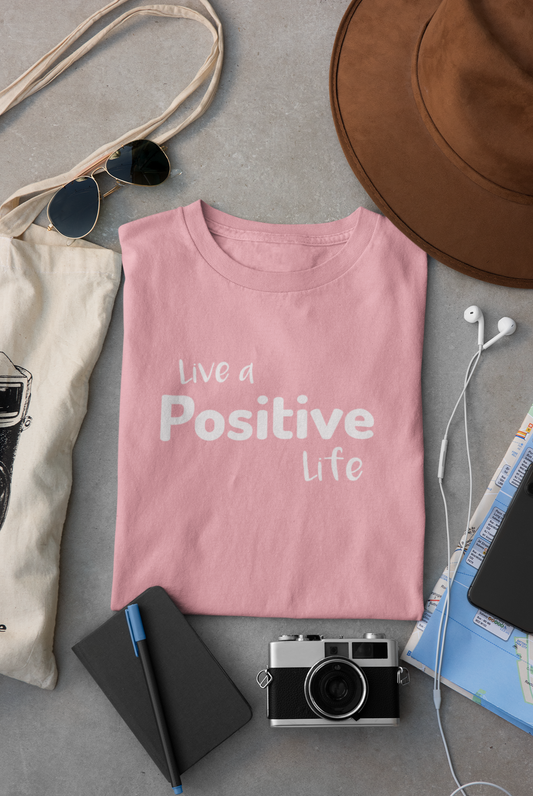 Live a Positive Life (Black, Pink)